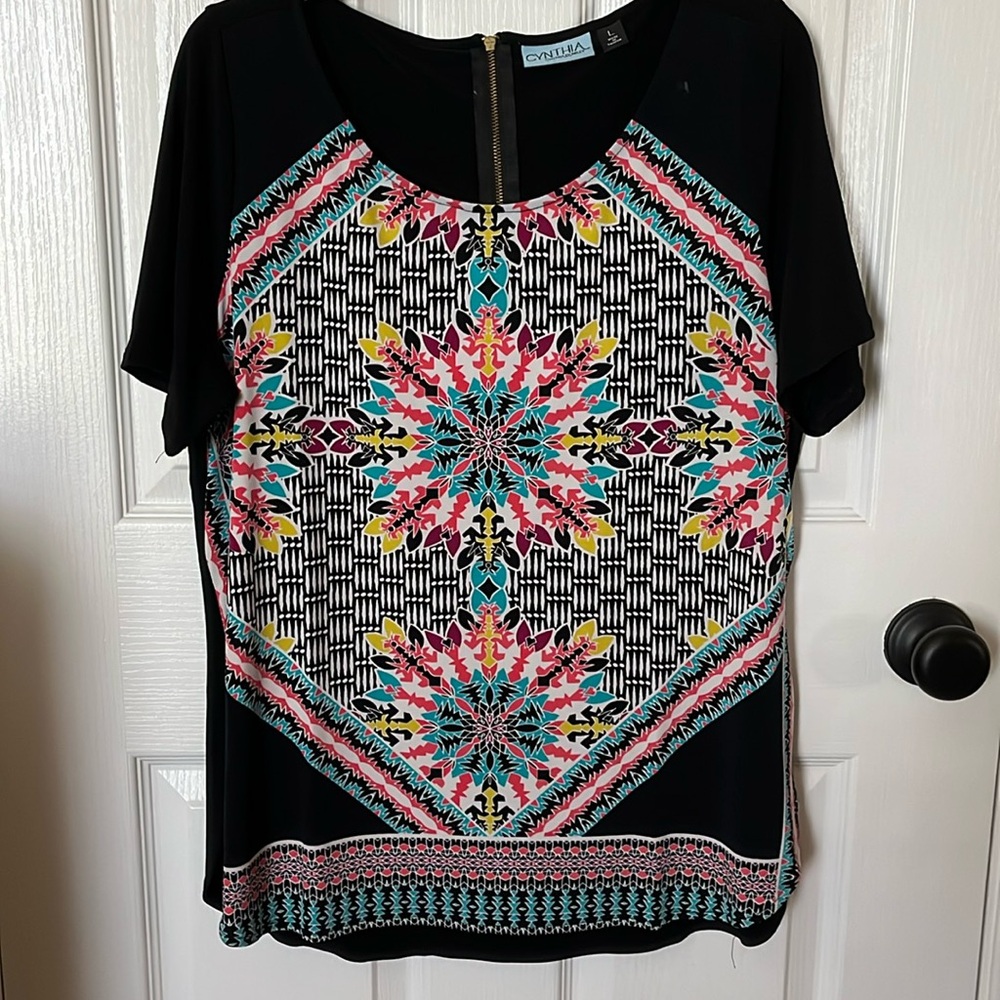 Cynthia Rowley short sleeve blouse